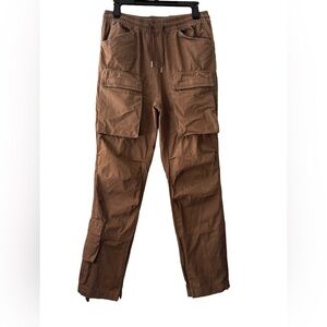 EUC Richie Le Collection 100% Cotton Cargo Utility Pants Burnt Moss Men’s Size L
